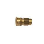 1/4" Brass Wand Saver Coupler with Brass Collar