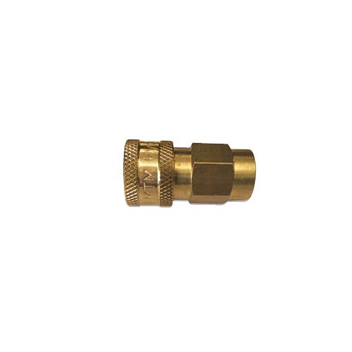 1/4" Brass Wand Saver Coupler with Brass Collar